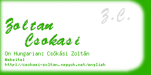 zoltan csokasi business card