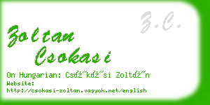 zoltan csokasi business card
